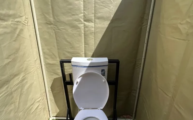 Toilet Tent (Eco-Friendly Flush) Interior 1
